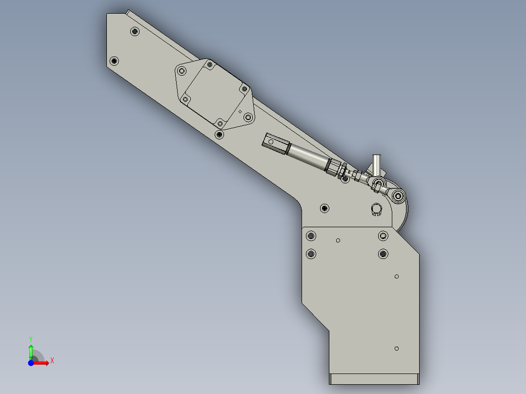 提升机翻转组件前视图