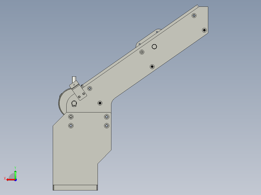提升机翻转组件后视图