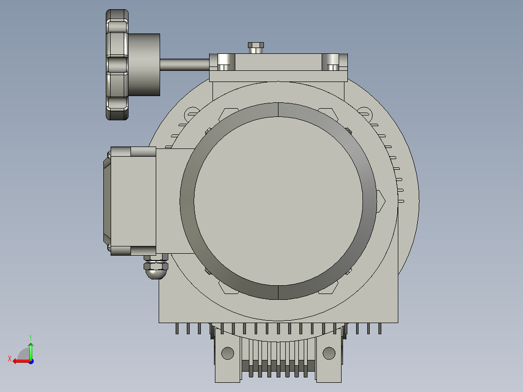 RVMB无级调速蜗轮减速机MB15-Y15-S-NMRV75-30后视图