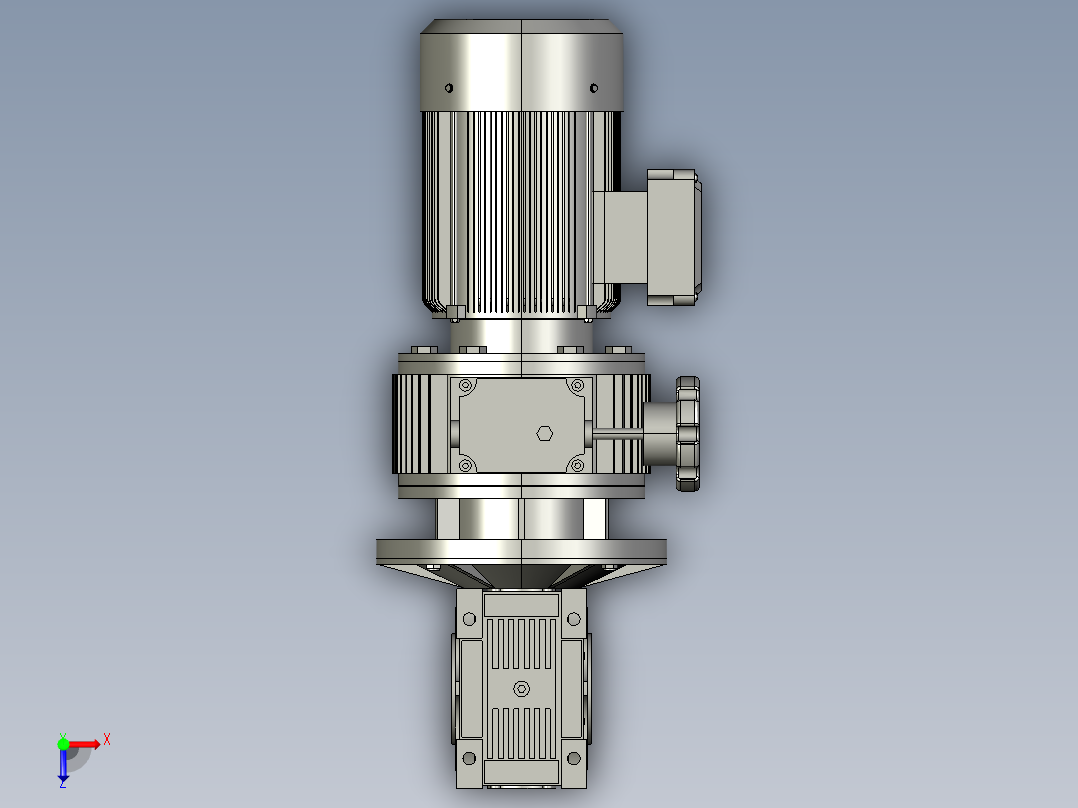 RVMB无级调速蜗轮减速机MB15-Y15-S-NMRV75-30俯视图