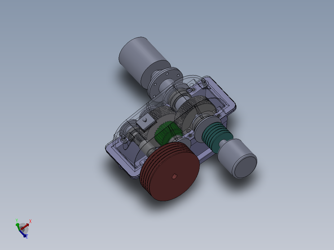 二级齿轮减速器设计【说明书+SOLIDWORKS】--262959-150主视图