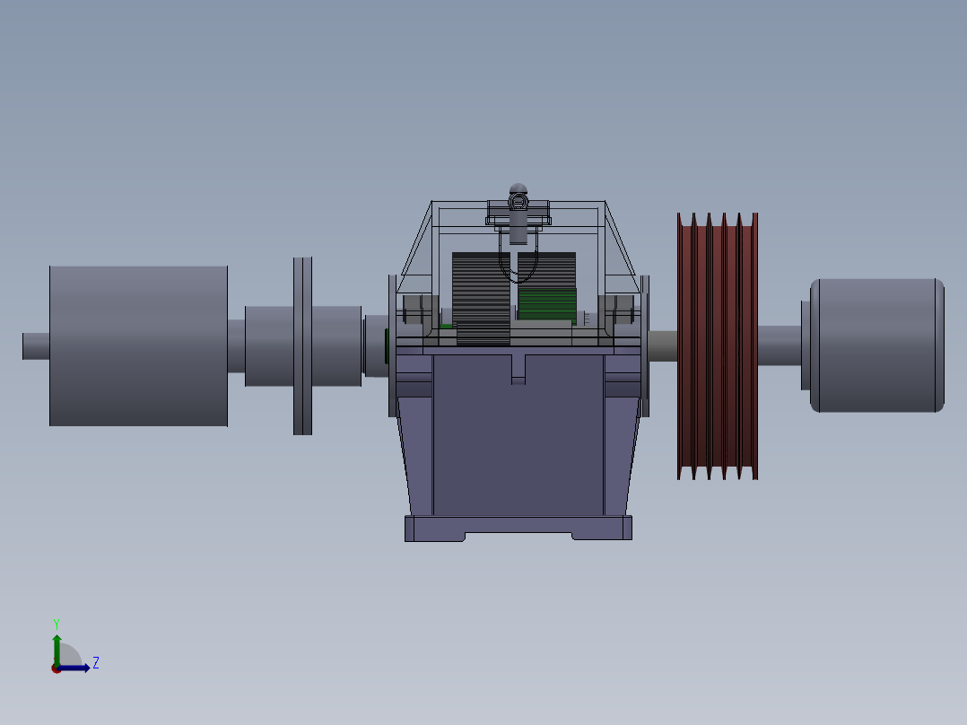 二级齿轮减速器设计【说明书+SOLIDWORKS】--262959-150左视图