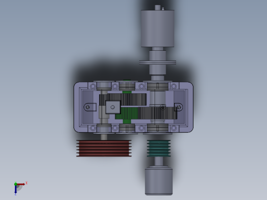 二级齿轮减速器设计【说明书+SOLIDWORKS】--262959-150俯视缩略图