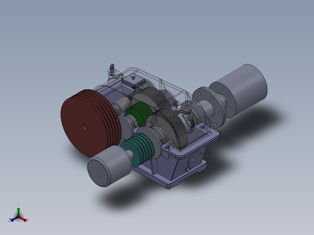 二级齿轮减速器设计【说明书+SOLIDWORKS】--262959-150正等轴测图