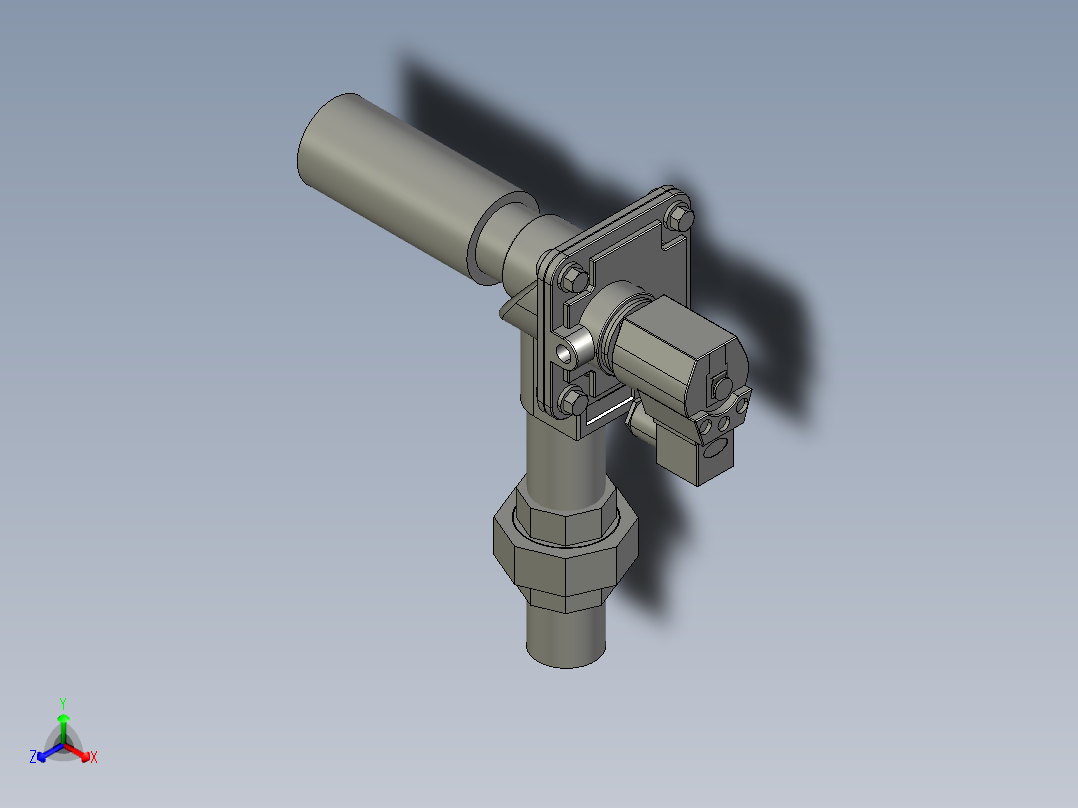 脉冲阀组件正等轴测图