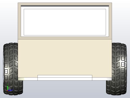 3D打印小车带转向机构和差速器左视缩略图