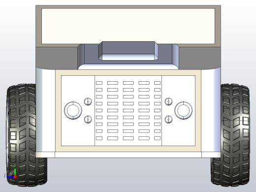 3D打印小车带转向机构和差速器右视缩略图
