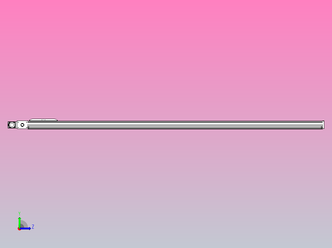 伺服电机集成皮带传动直线执行器TPA-OCB-120-224-L3350-ML-P75-N3左视图