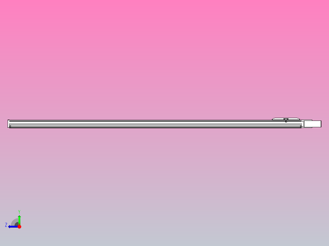 伺服电机集成皮带传动直线执行器TPA-OCB-120-224-L3350-ML-P75-N3右视图