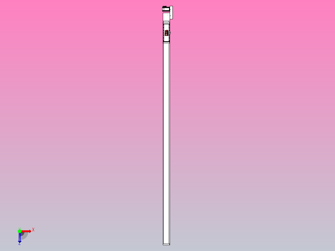 伺服电机集成皮带传动直线执行器TPA-OCB-120-224-L3350-ML-P75-N3俯视图