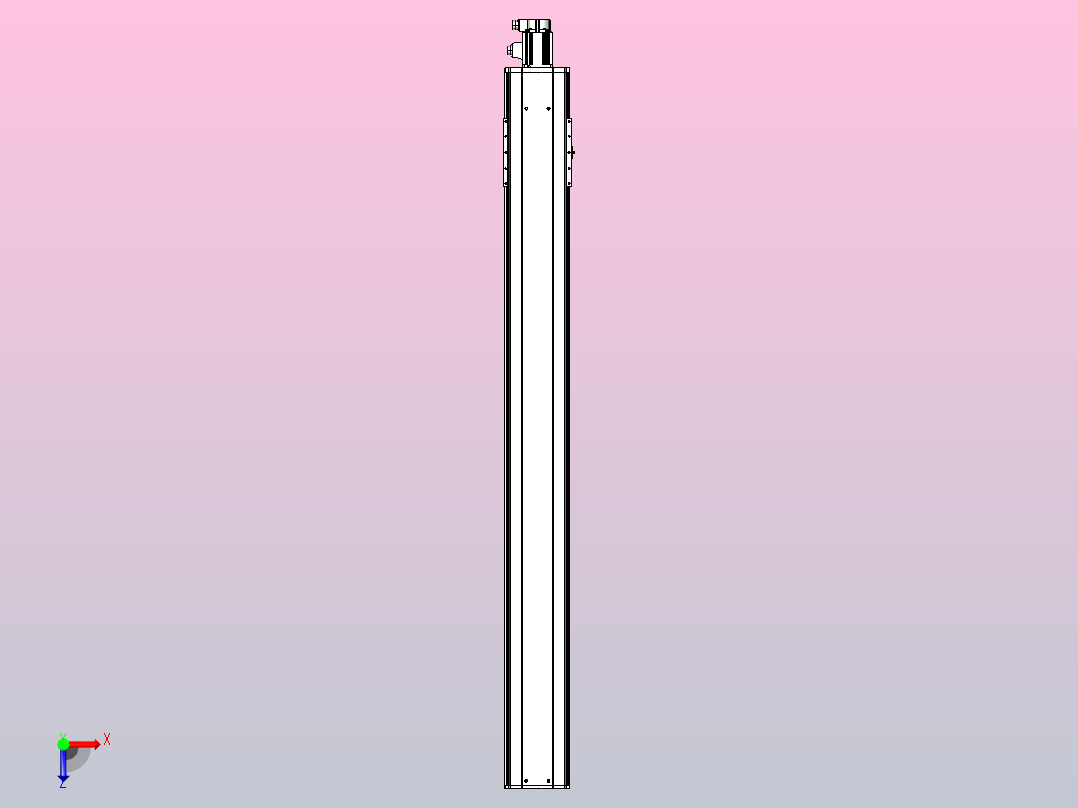 日规模组半封闭丝杆TPA-HNR-220D-3210C-L1950-M-Y-P1K-N3俯视图