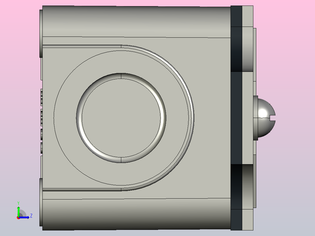 YBLX-P1_120_1B行程开关三维模型202106左视图