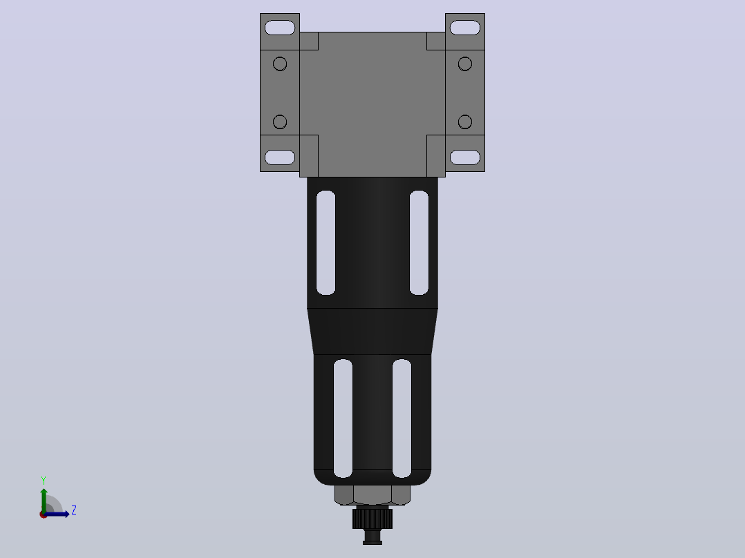 MAFF系列过滤器[MAFF3000-04-标准]左视图