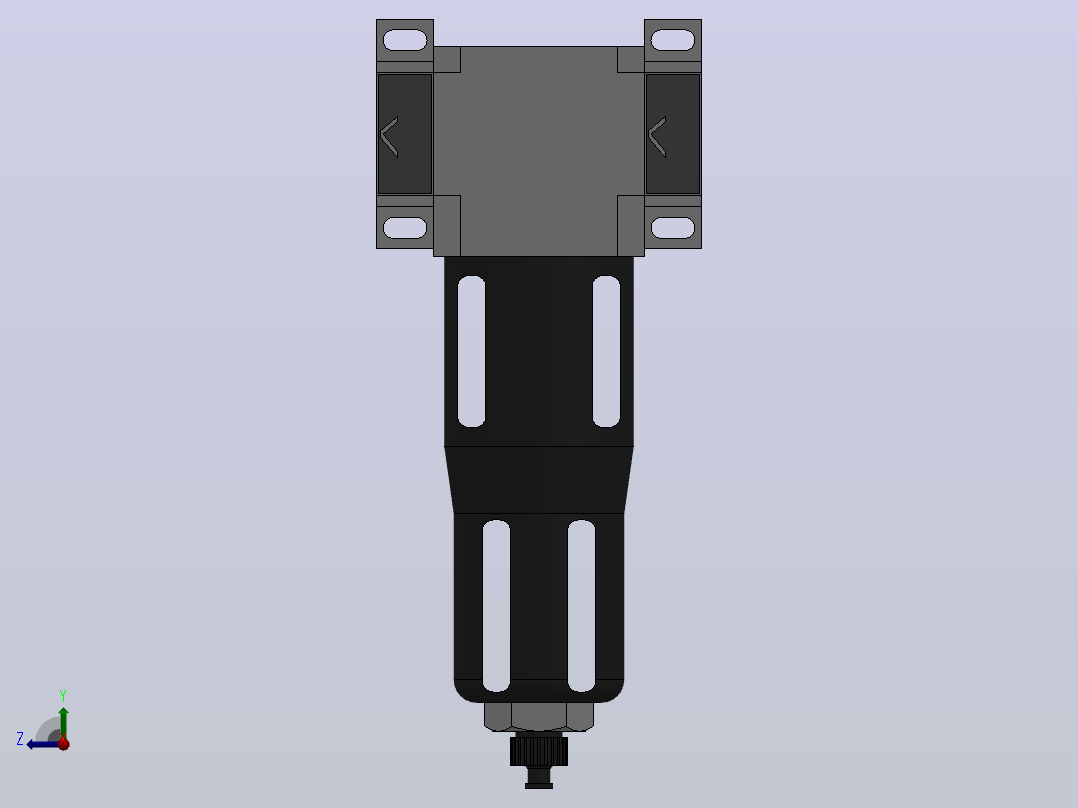MAFF系列过滤器[MAFF3000-04-标准]右视图