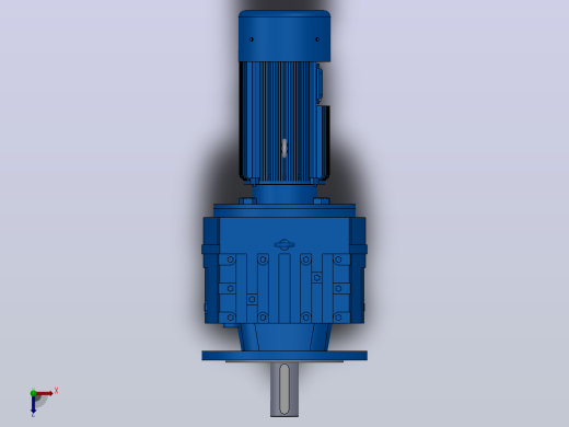 RF97法兰轴伸式安装斜齿轮减速机RF97-YVB0.37-8P-71-M1-0°-Φ350俯视缩略图