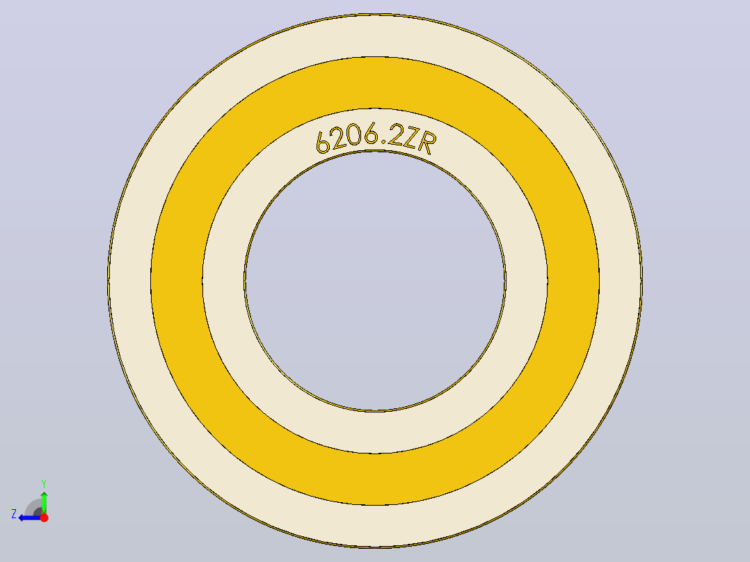 轴承 FAG 6206右视图