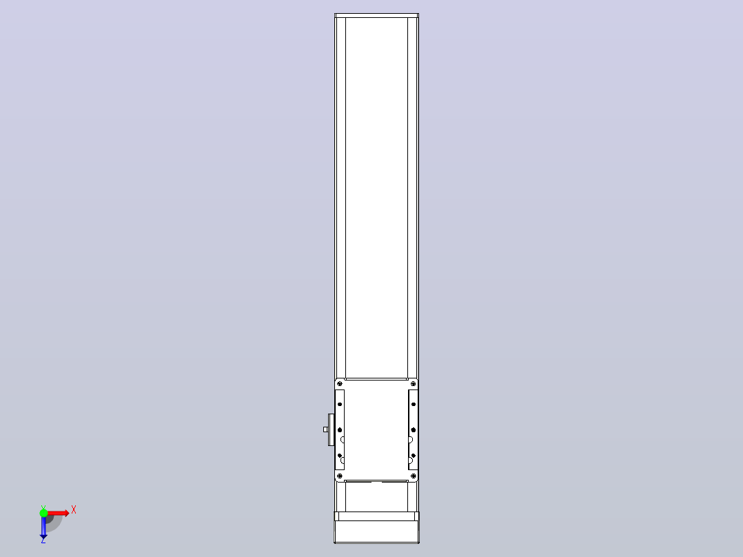 滚珠丝杠直线轴带导轨全封闭TPA-HCR-105D-1610C-L400-MP-Y-P40-N3俯视图