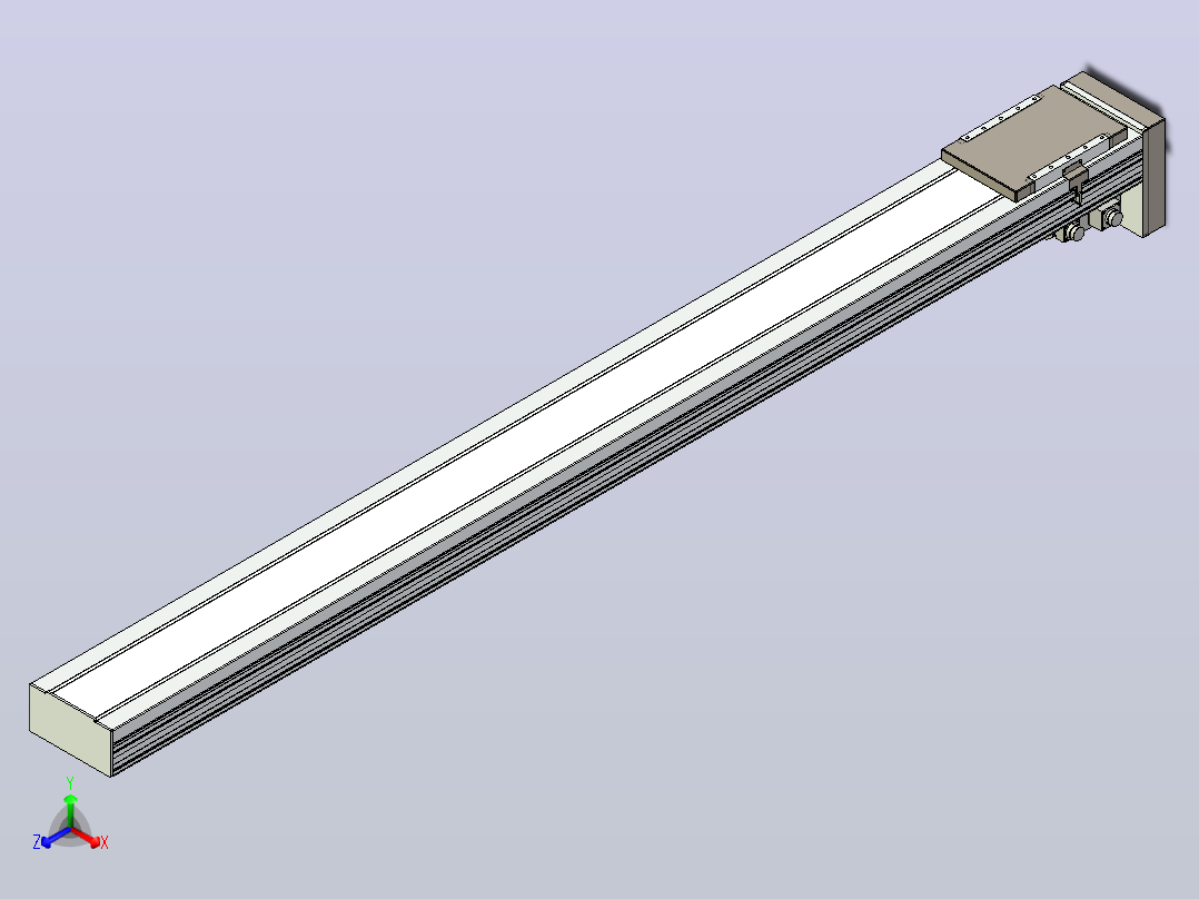 滚珠丝杠直线轴带导轨全封闭TPA-HCR-220D-3210C-L2400-MP-C-P1K-N3主视图