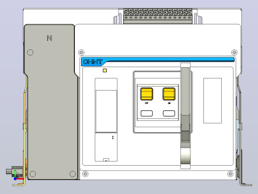 NXA32N_H06-25 4P固定万能式断路器三维模型202202前视缩略图