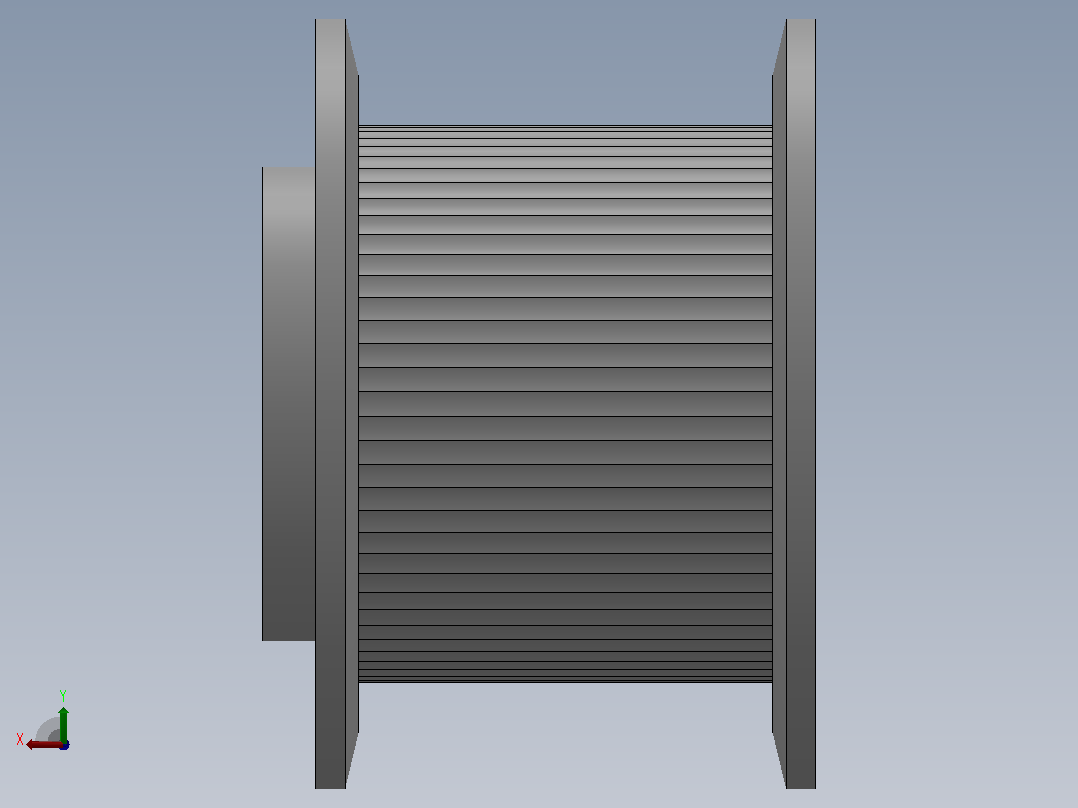 小凸缘型半圆弧形齿同步带轮H8M型_SH8MDC-72-25-dc20-A后视图