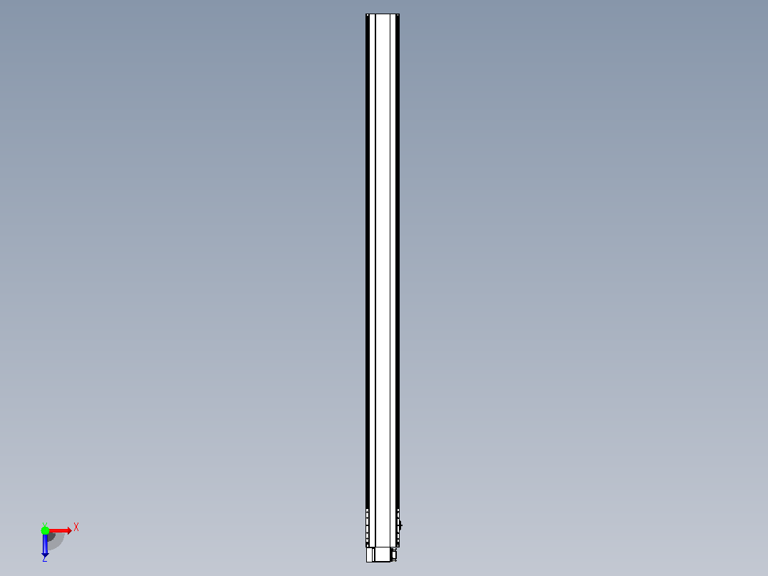 皮带直线轴半封闭可选导轨TPA-HNB-202D-140-L2850-LP-Y-P75-N3俯视图