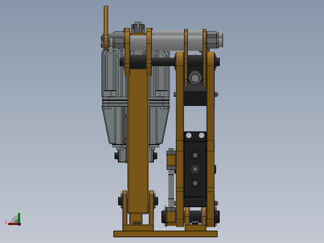 YP11系列电力液压盘式制动器YP11-220-355×20-ⅠA-CL.RL.WL.HL.H后视图