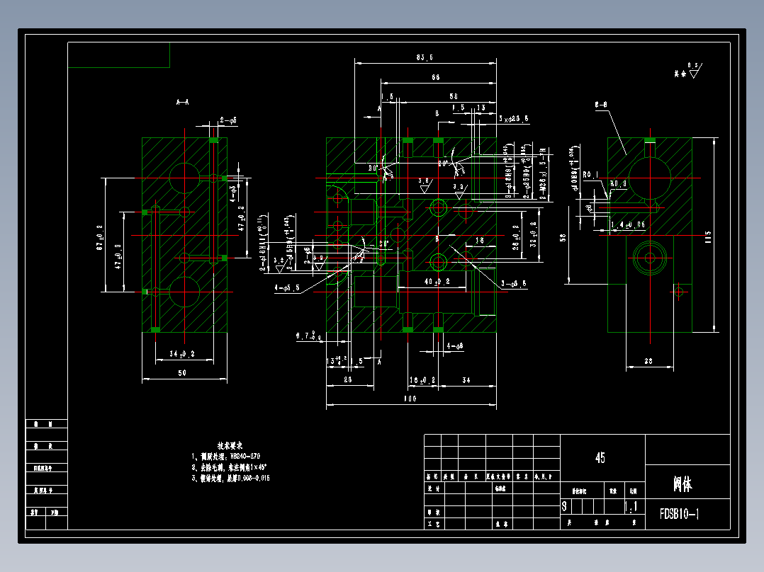FDSB10 双向液压锁CAD