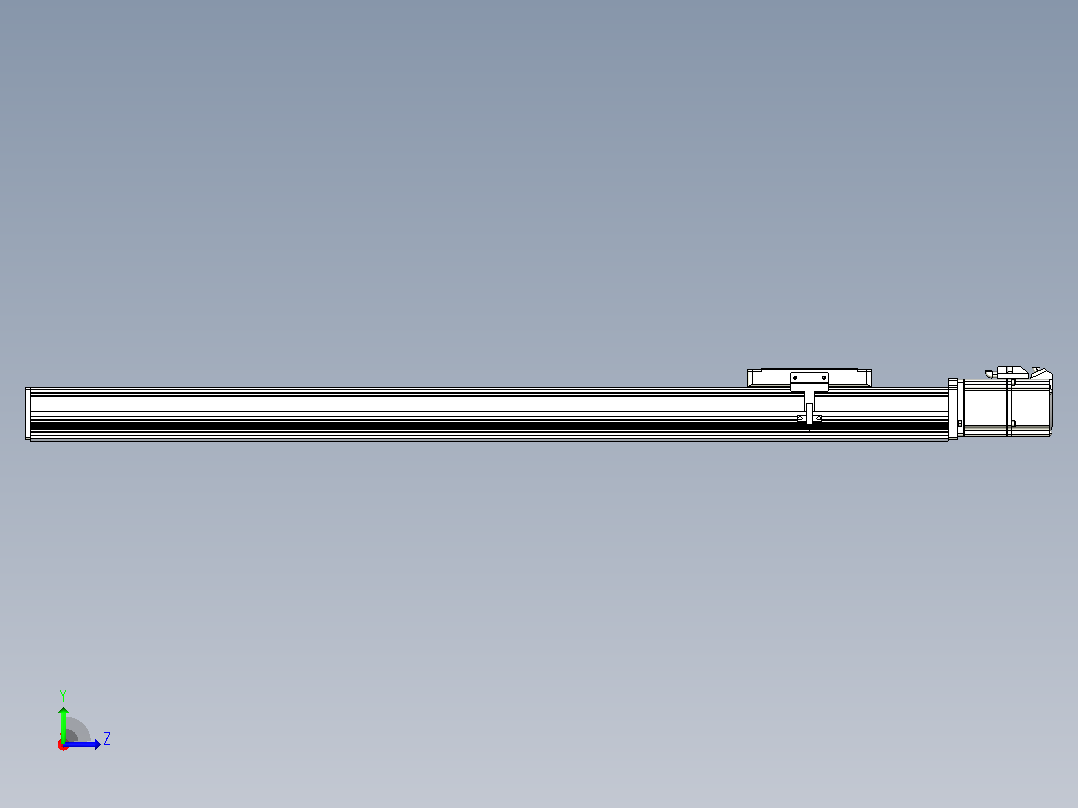 滚珠丝杠直线轴带导轨全封闭TPA-HCR-105D-1610C-L700-M-Y-P40-N3左视图