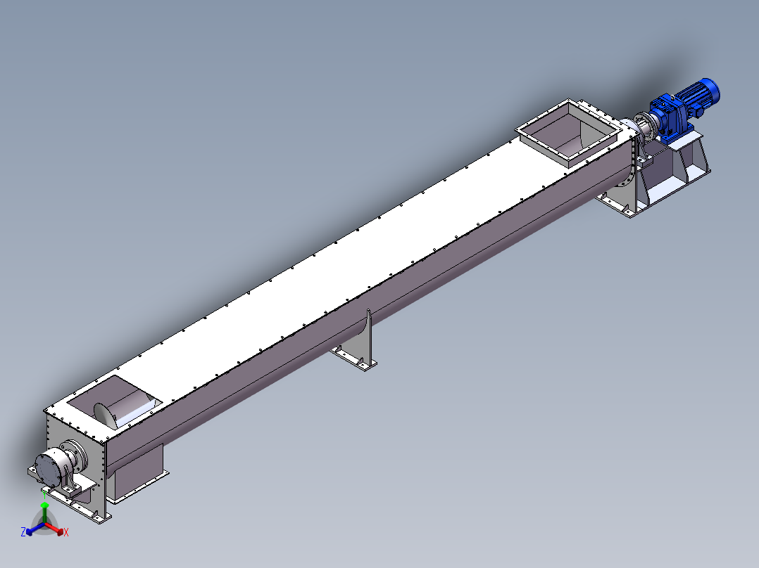 螺旋输送机正等轴测图