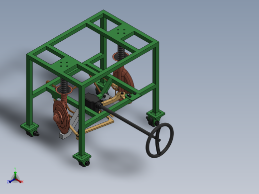 悬挂系统简易演示模型3D图纸 Solidworks设计