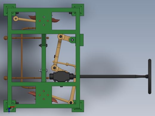 悬挂系统简易演示模型3D图纸 Solidworks设计俯视缩略图