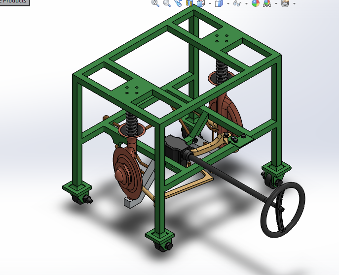悬挂系统简易演示模型3D图纸 Solidworks设计