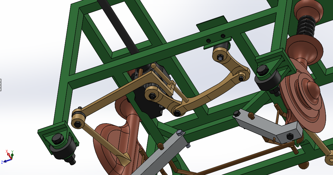 悬挂系统简易演示模型3D图纸 Solidworks设计