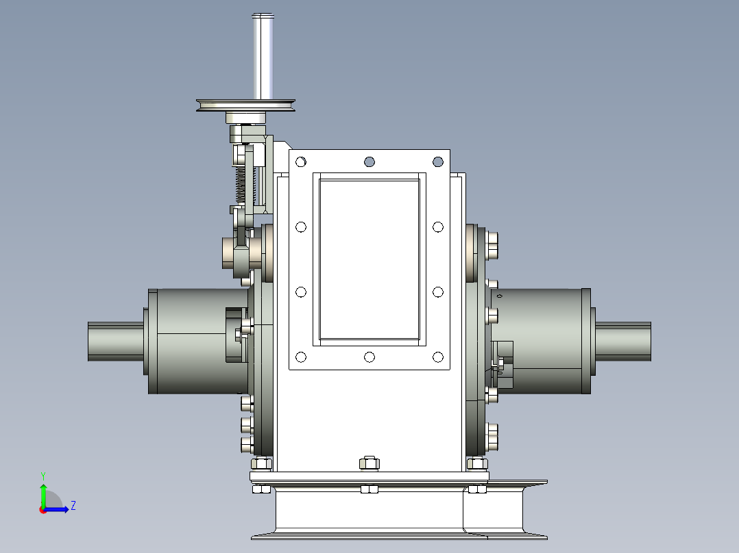 横流式涡轮机左视图
