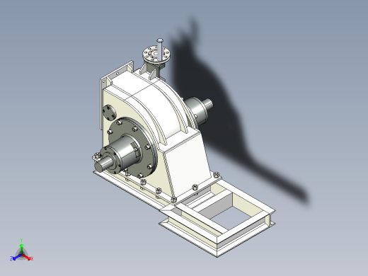 横流式涡轮机正等轴测缩略图