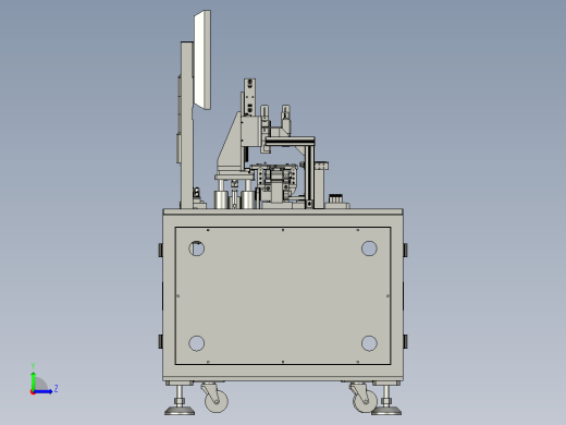 电池极片顶升整形读码机左视缩略图
