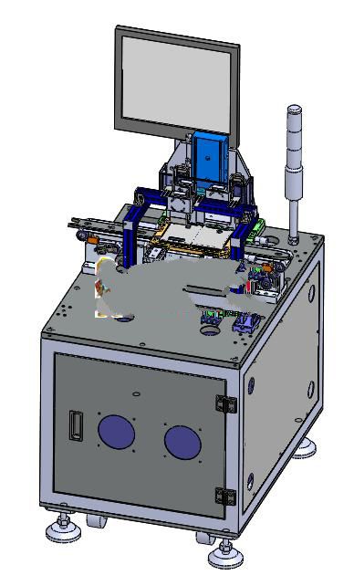 电池极片顶升整形读码机