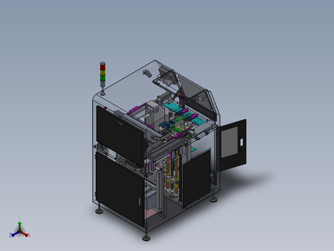 106SMT在线自动植PCB机器(1)正等轴测图