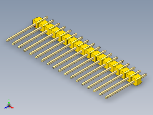 彩色公头100mil（2.54mm）系列-DS1021_yellow_1x18p_100mil_Type5_rev1.0
