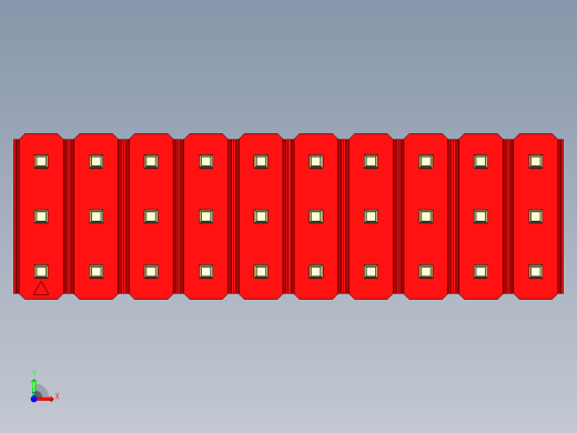 彩色公头100mil（2.54mm）系列-DS1021_red_3x10p_100mil_Type19_rev1.0前视缩略图