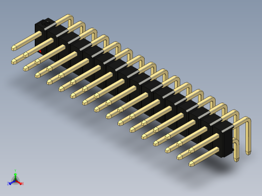 彩色公排针 100mil 2.54mm 系列-DS1022_black_2x16p_100mil_TypeD_rev1.0