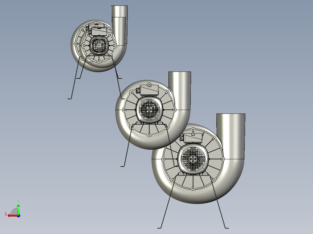 高压耐腐蚀排气扇后视图