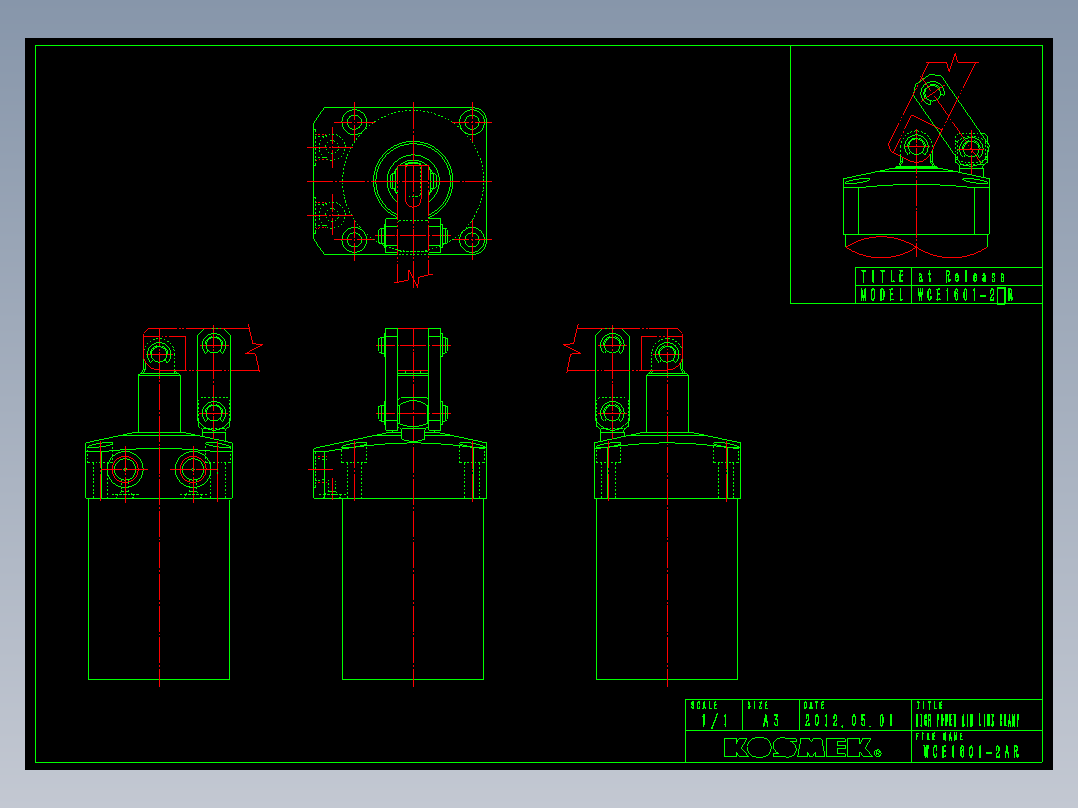 KOSMEKWCE1601-2AR多系列多零件图纸模型多系列多零件图纸模型