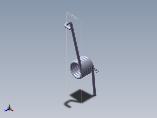 扭转弹簧左正等轴测缩略图