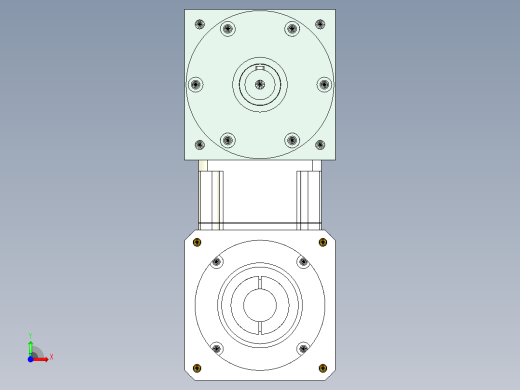 换向器PW110双轴 ZPGH90-L1 24-95-130-M6.stp前视缩略图