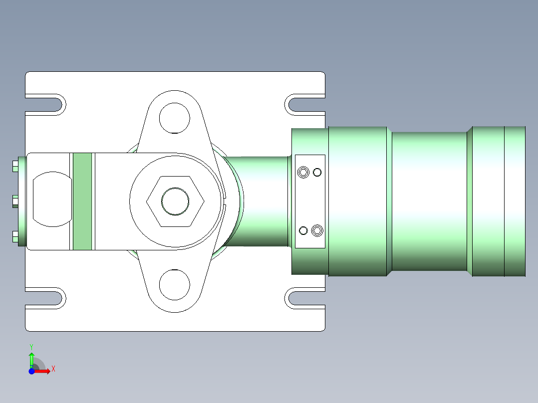 拨叉831007铣端面夹具含三维+二维设计资料前视图