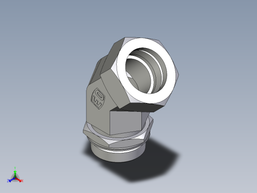 卡套式工业通用硬管接头EO_Adjustable_locknut_45_deg_elbow_VEE42LMORCF