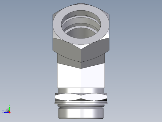 卡套式工业通用硬管接头EO_Adjustable_locknut_45_deg_elbow_VEE42LMORCF右视缩略图