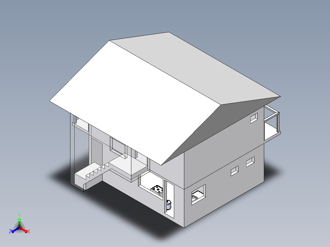 房子正等轴测图