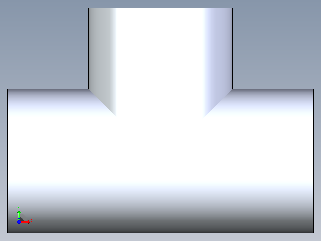 CPVC管件01-Sch80_Tee_SxSxS_9801-010_0.1in前视图